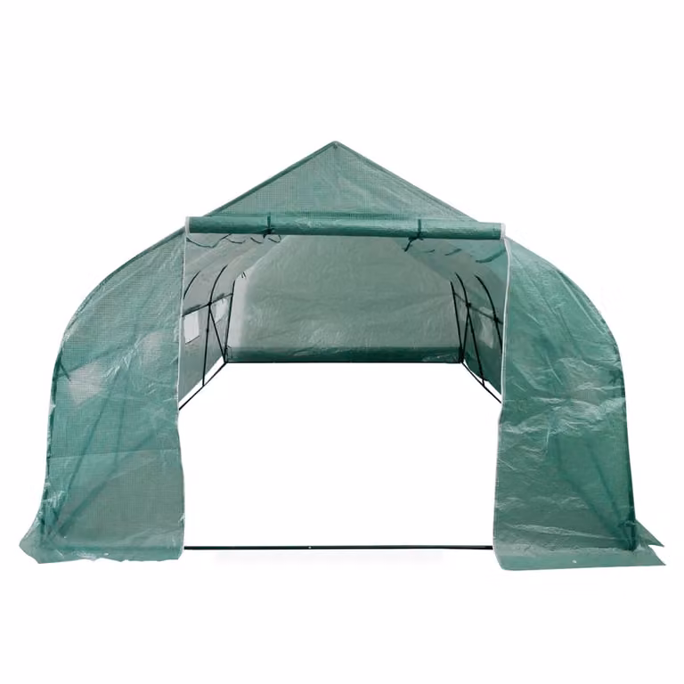 Serra Polietilene Portatile Accessibile Struttura Acciaio 18 m²