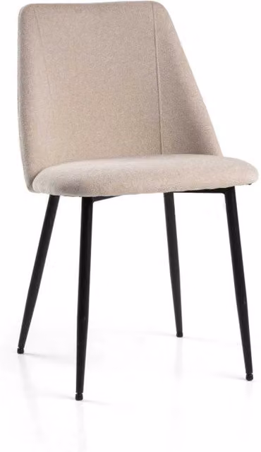 Sedia Molly Vacchetti in tessuto beige con struttura in metallo L: 49,2 cm, P: 57,5 cm, H: 48,5/84 cm