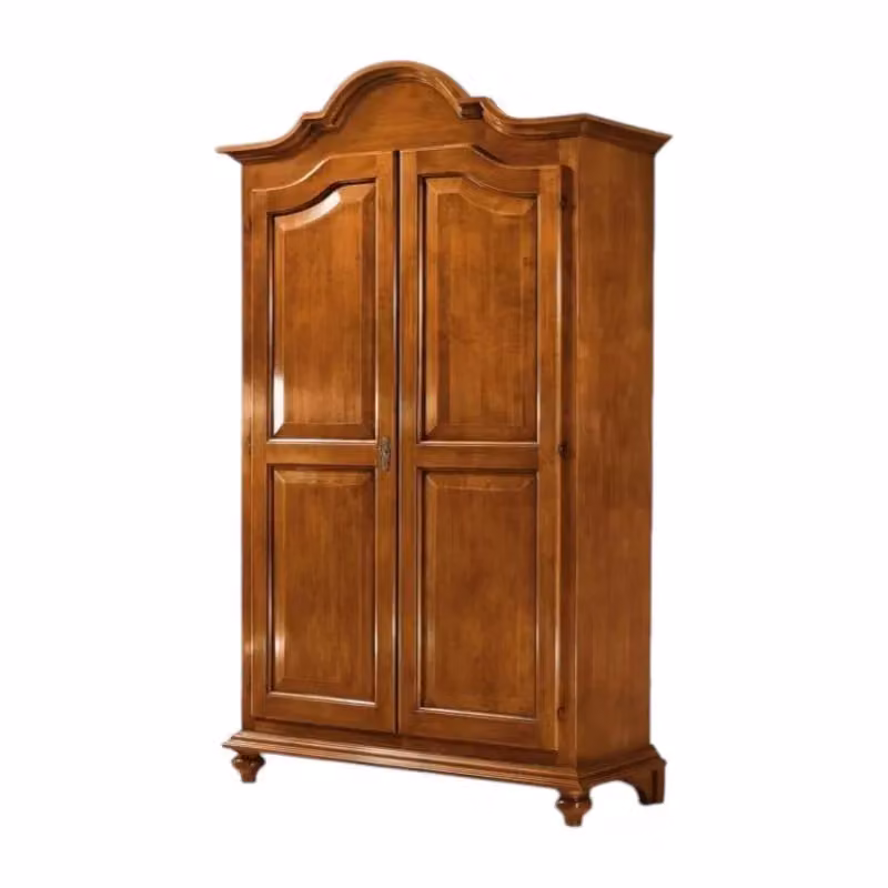 Armadio in legno stile arte povera con 2 ante Mobili 2G colore noce L: 112 cm, P: 46 cm, H: 204 cm – 3