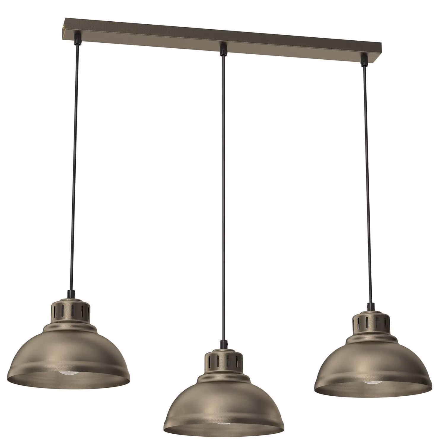 Lampada a sospensione Sven in titanio oro-nero 3xE27x15W metallo, dimensioni: 110x75x21 cm, IP20, Luminex