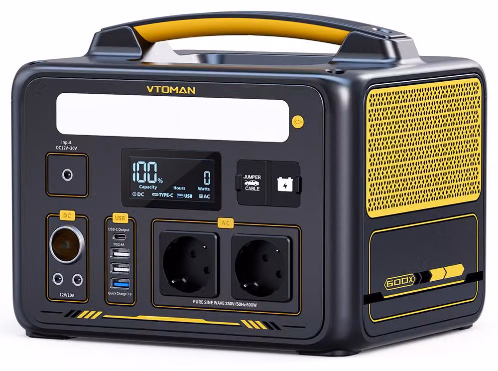 Centralina portatile da 299 Wh - Presa di corrente europea - Potenza di 600 W - Batteria LiFePO4 - Per uso domestico