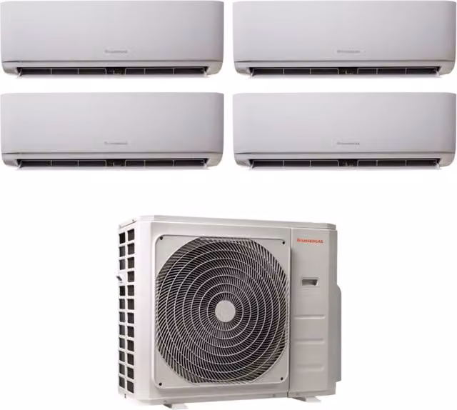 Climatizzatore Condizionatore Split Multi Immergas Serie THOR con 4 Unità Inverter R-32 Colore Bianco con Wi-Fi Opzionale e Telecomando