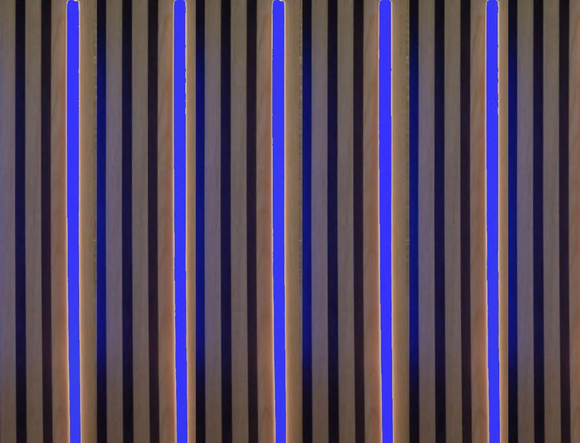 7483 Binario luminoso a LED in plastica bianco 5x100cm + alimentatore blu