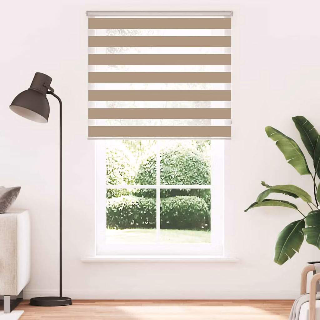 vidaXL Tenda a Rullo Zebra Larghezza Tessuto 125,9 cm Poliestere