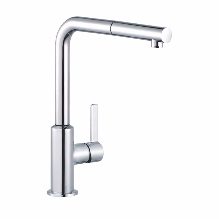 Miscelatore monocomando per lavello Kludi L-INE-S con bocca estraibile, cromato, 1 pz.