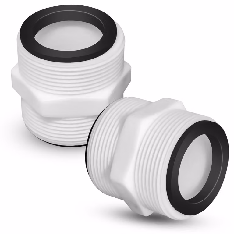 Connettore per piscina - Raccordo per tubo da 1,5 pollici - Anello di tenuta da 2 litri - Ricambi - Piscina fuori terra - Include raccordo per tubo - Connettore per piscina