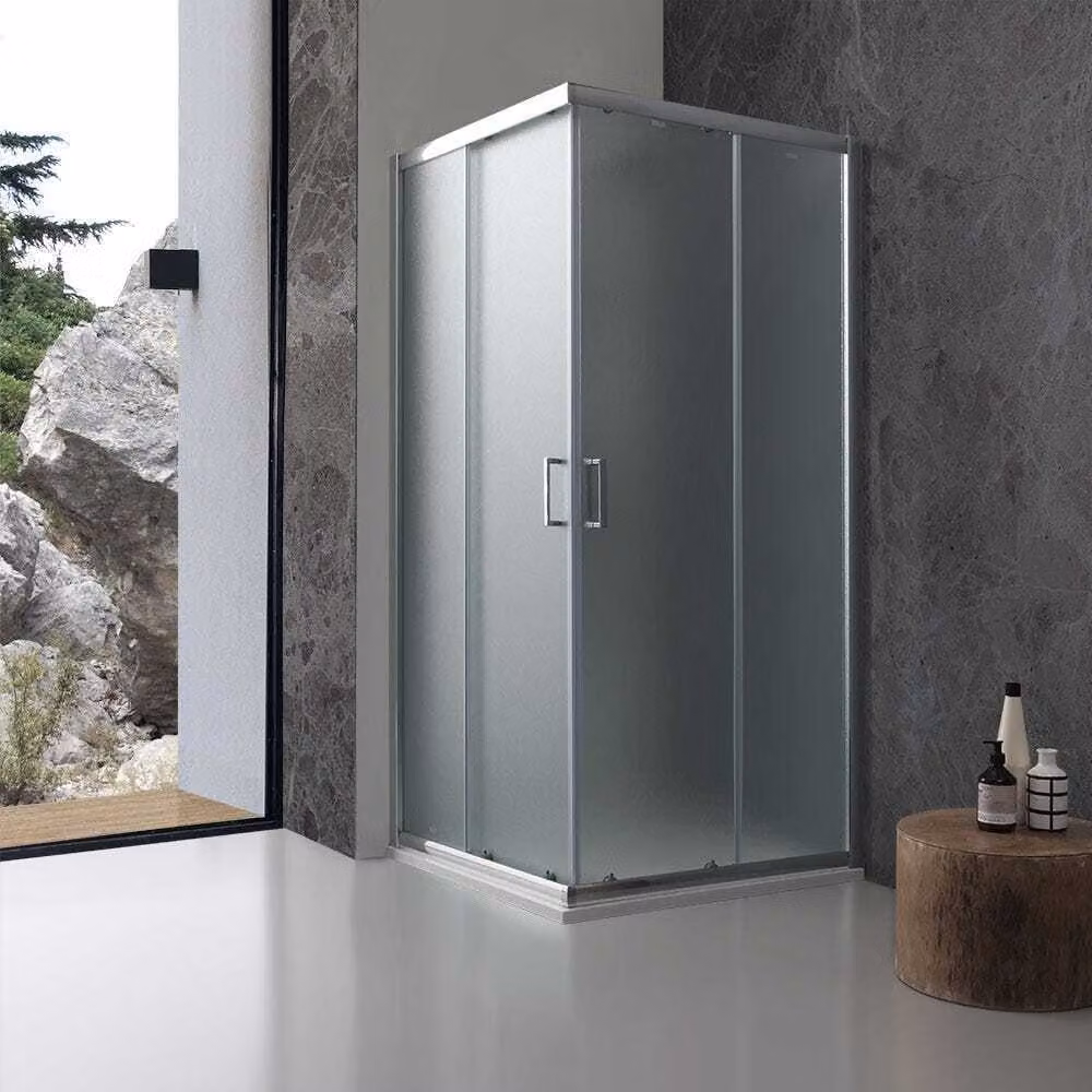 Box doccia angolare quadrato 90x90 cristallo opaco | Giada