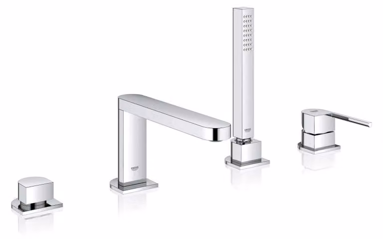 Miscelatore monocomando per bagno, a una leva, cromato, in ottone, forma rotonda