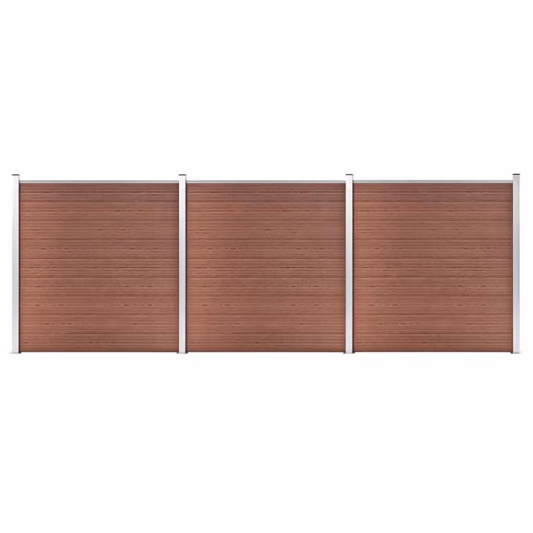 Maison Exclusive - Recinzione da giardino in WPC 526 x 186 cm, marrone
