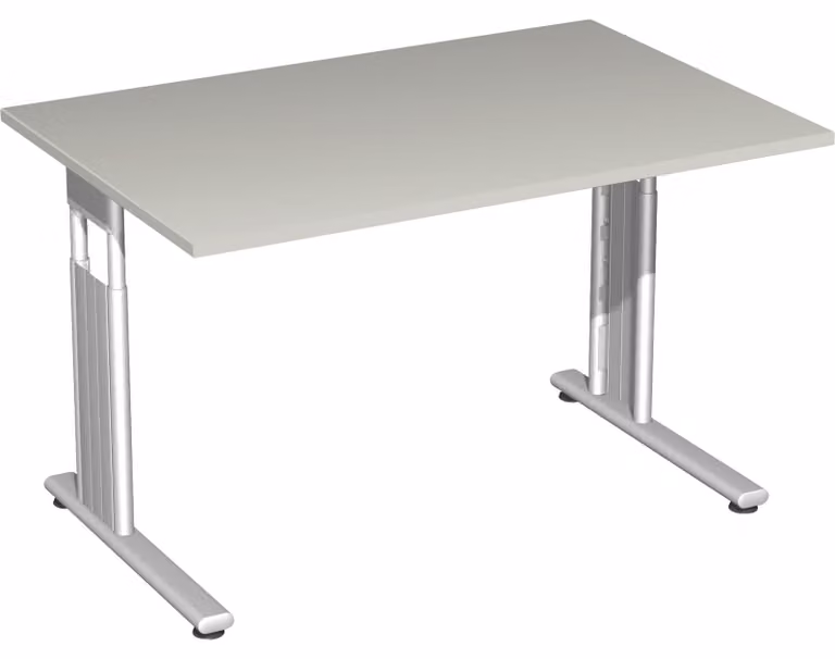 Geramöbel scrivania Lisbon 120 X 80 grigio chiaro/argento