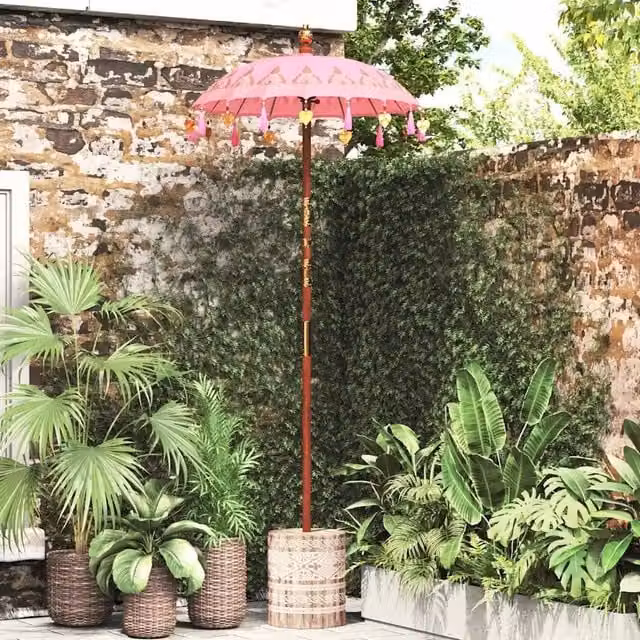 Ombrello balinese con base Rosa 95 x 95 x 260 cm 3356917