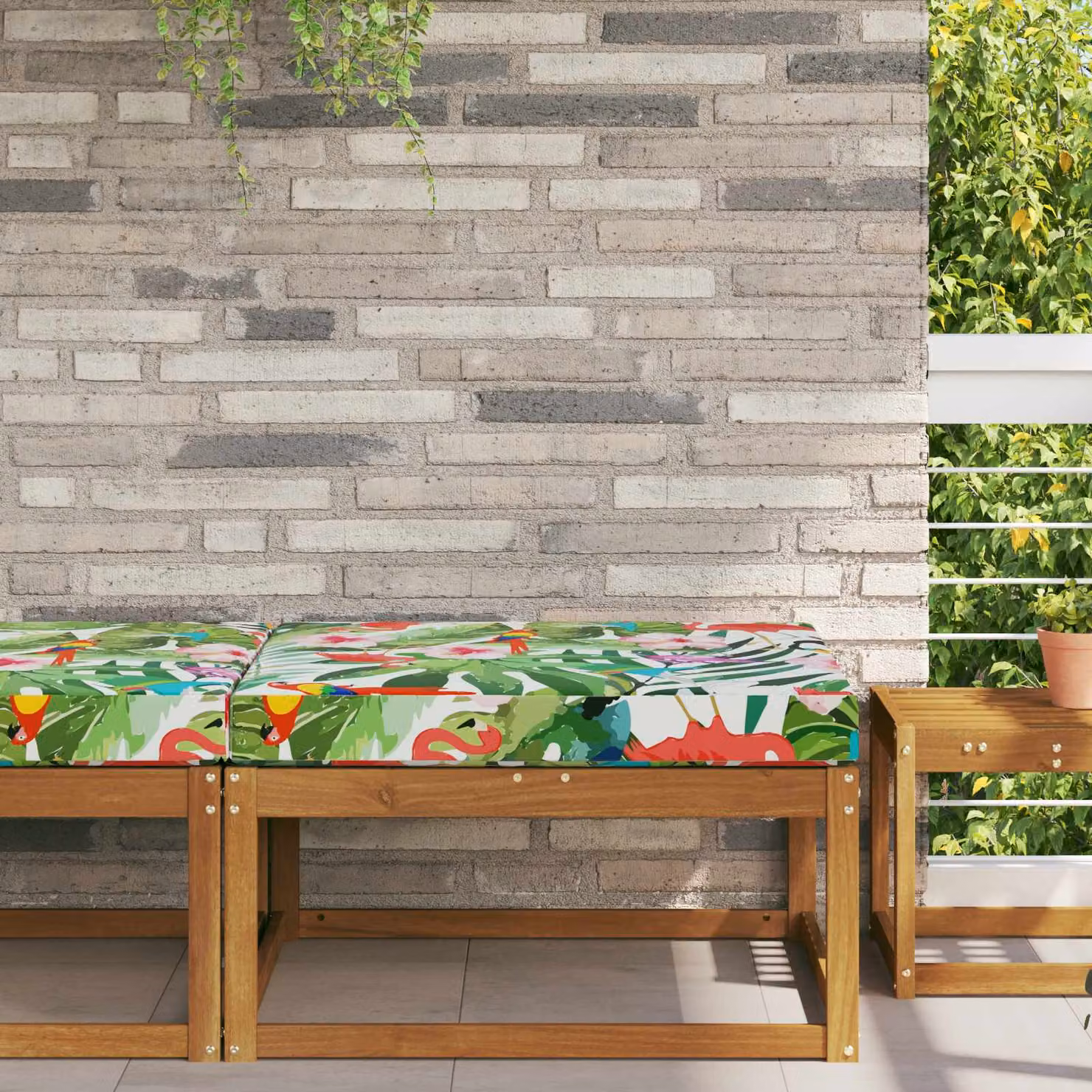 Cuscino quadrato per divano da esterno vidaXL in poliestere multicolore L 80 x P 80 cm
