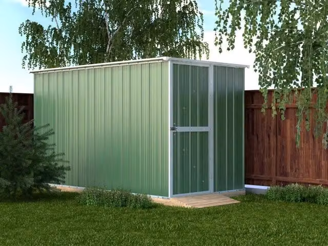 Casetta giardino lamiera Box in Acciaio Zincato 175x307cm x h1.82m - 95KG - 5,4mq - VERDE