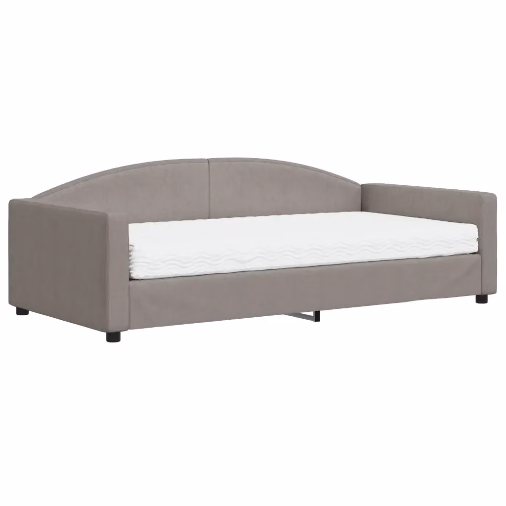 Divano Letto Moderno vidaXL in Tessuto con Materasso in Schiuma, Grigio o Beige, L/P/H: 223 x 110 x 75 cm, Dimensioni Materasso: 100 x 200 cm – 2