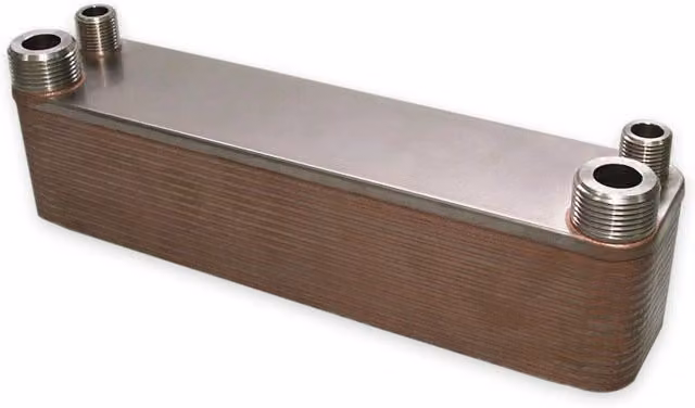 Scambiatore di calore termico a 30 piastre in acciaio inox argento per acqua solare max 125 kW – 1