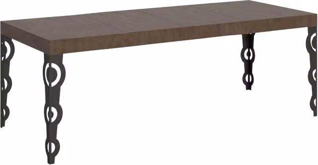 Tavolo allungabile Karayan Premium Bs Com in noce con telaio antracite L/P/H: 160 x 90 x 77 cm (estendibile fino a 264 cm) – 1