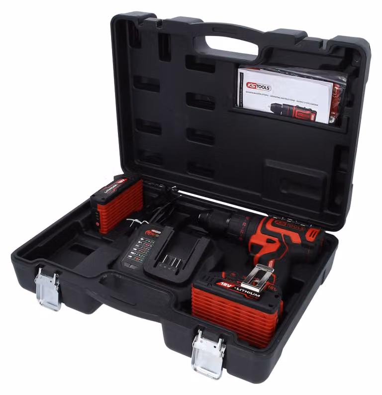 KS TOOLS eMONSTER Set di trapani/avvitatori a percussione a batteria senza spazzole 4 pezzi - 515.6300