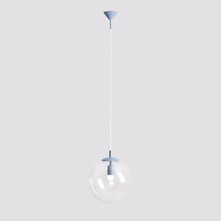 Lampada a sospensione in vetro Nohr ALDEX, dimmerabile, Blu, Soggiorno / Sala da pranzo, Vetro, Lampada a sospensione