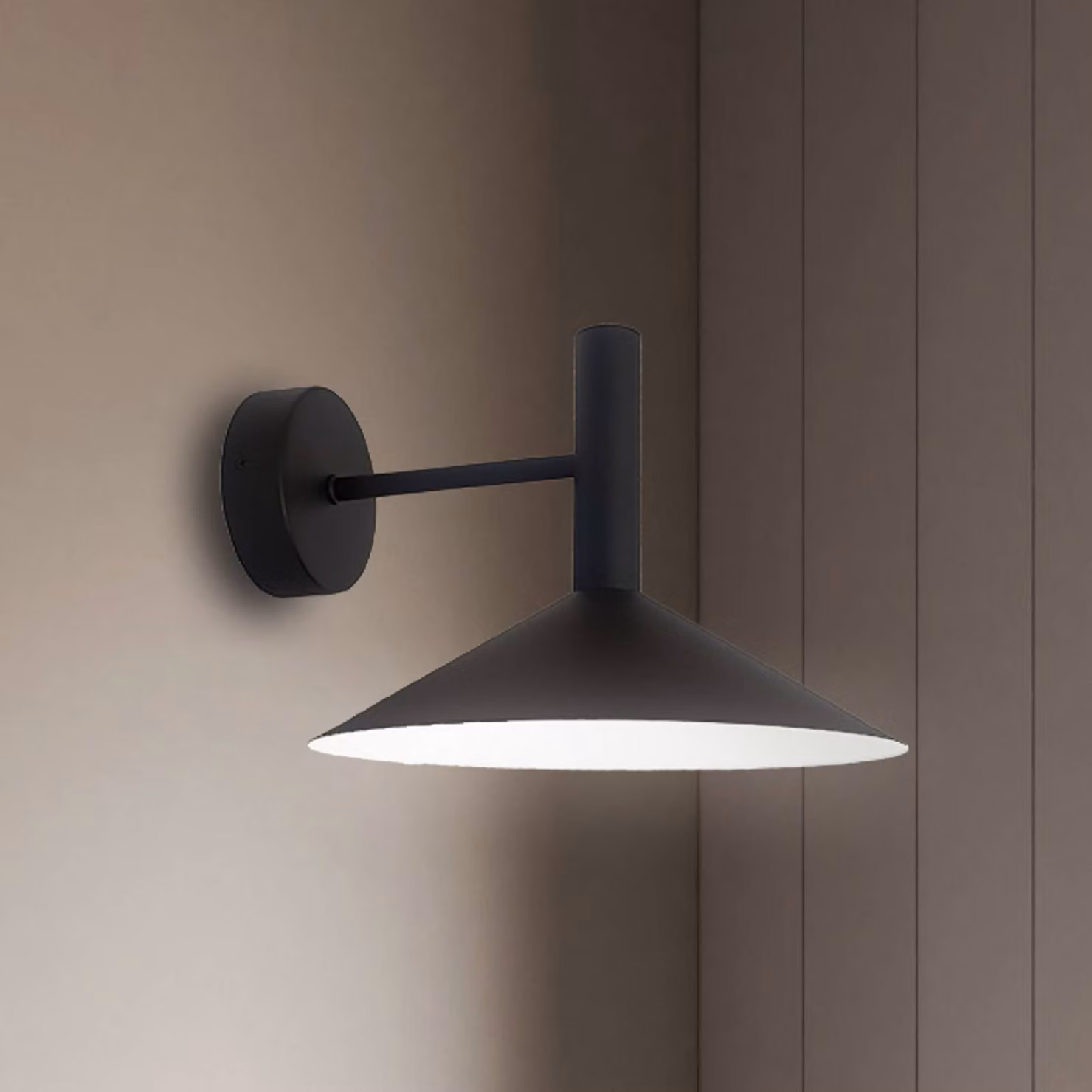 Viokef Applique da parete a LED Marsi, Nero, Soggiorno / Sala da pranzo, Metallo, Applique a LED