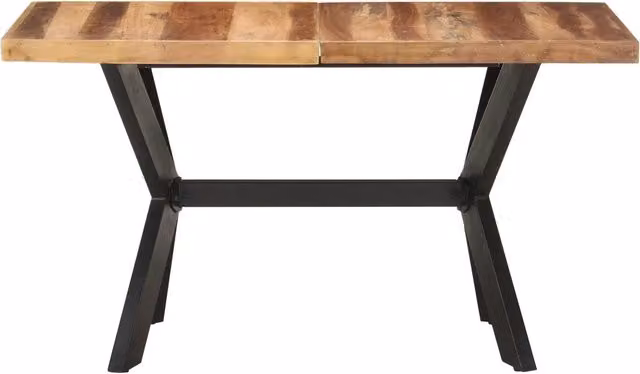 Tavolo da Pranzo | Tavolo da cucina 140x70x75 cm Legno Massello con Finitura Ambra