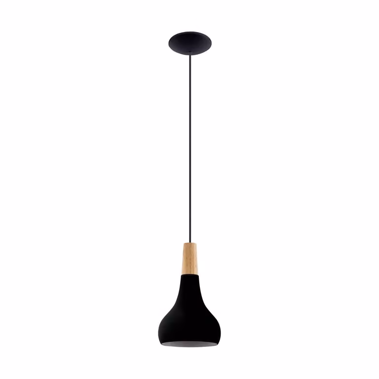 Lampadario Contemporaneo Sabinar Piccolo 1 Luce Metallo Nero E Marrone