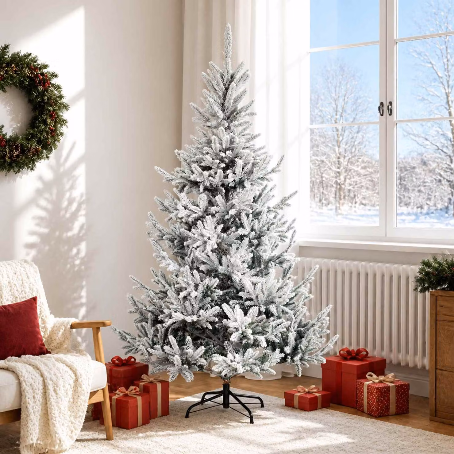 vidaXL Albero di Natale Artificiale con Rami Pieghevoli 180 cm
