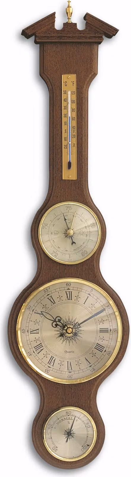 TFA - Stazione meteo analogica in legno massello - 45.3004.03 - noce