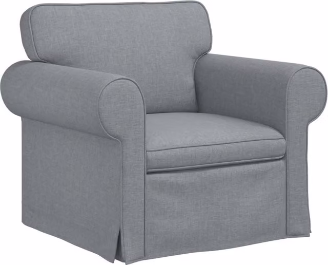Divano angolare moderno in tessuto grigio con struttura in metallo per il tuo soggiorno L/P/H: 95 x 82 x 80 cm