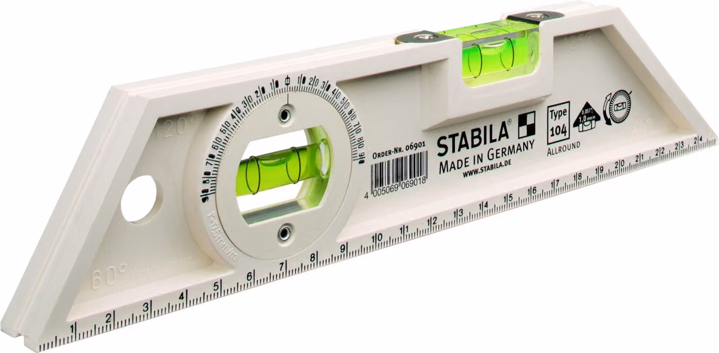 Livella a siluro con bolla angolare - Livella 250mm 104 Allround, 25cm