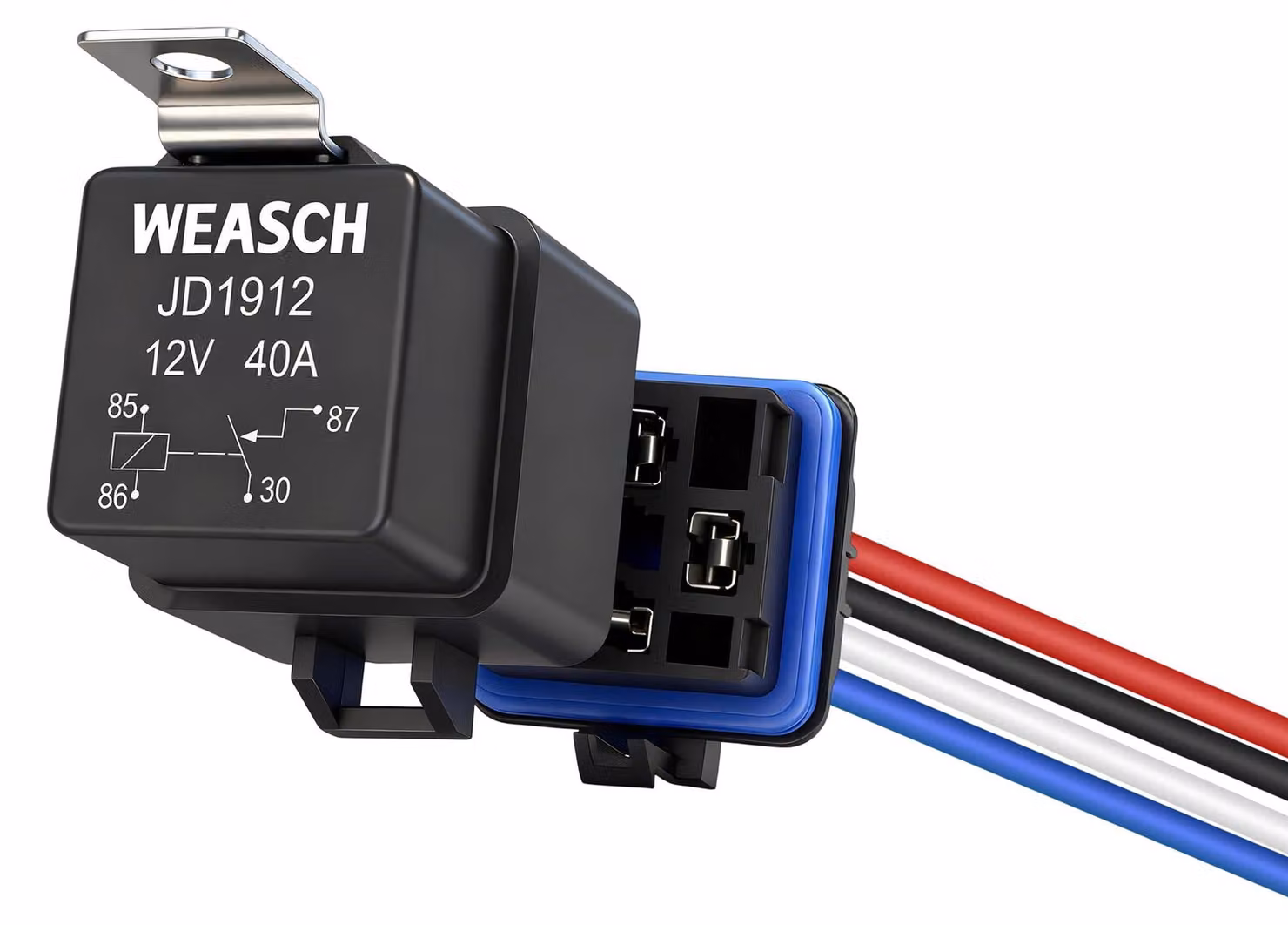 Kit di relè impermeabili, 12 V, 40 A, con 4 contatti, a contatto singolo