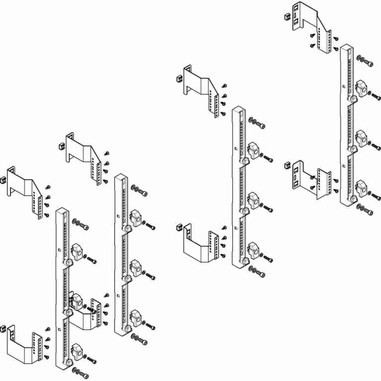 Modulo barra collettrice ABN piatto 5FB/5RE 185 mm per CU 30x10 - 60x10 mm, a 3 poli, EBM 150 mm MFS55903