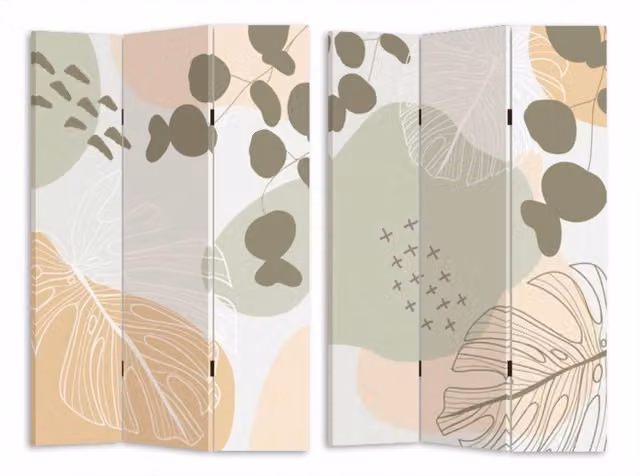 Paravento a 3 ante con stampa abstract multicolor VACCHETTI, L: 120,6 cm, P: 2,5 cm, H: 180 cm