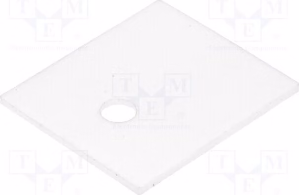 1 dissipatore di calore: Vetroceramica, spessore: 1 mm, modello AOS 3 P 2, accessori TO3P, lunghezza: 20 mm, larghezza: 23 mm