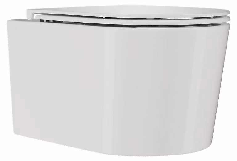 Waterloo sospeso senza brida - DV-EU1F0379 - Doppio scarico - Scarico a sifone - Volume di scarico: 4,8 litri - Materiale: Vetroceramica - Sedile con chiusura ammortizzata - Attacco a pavimento