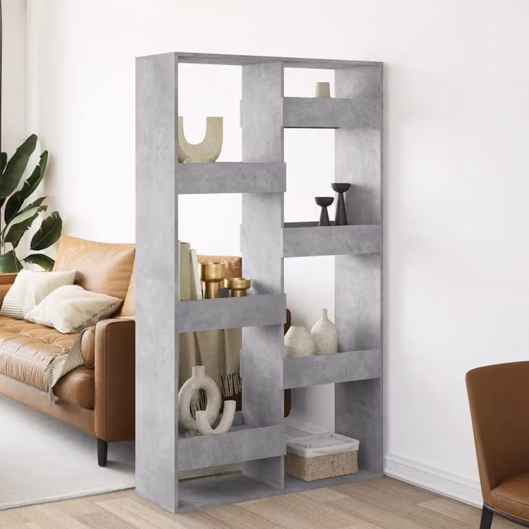 Divisorio vidaXL Grigio Cemento in MDF, Design Moderno, L 100 cm x P 33 cm x H 175 cm