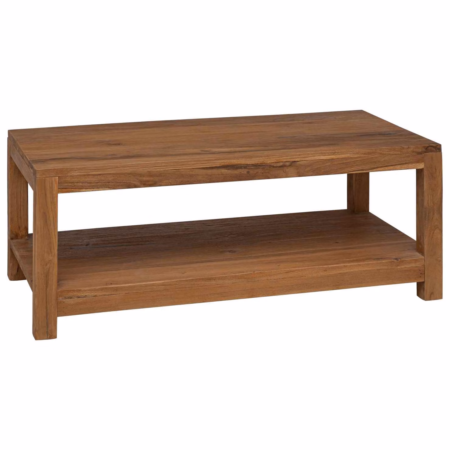 vidaXL Tavolino da salotto in legno di teak marrone stile rustico L 100 x P 50 x H 40 cm