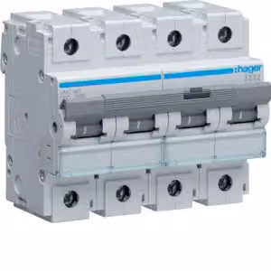 Interruttore automatico 4 poli, 15 kA, caratteristica C, 80 A, 6 moduli