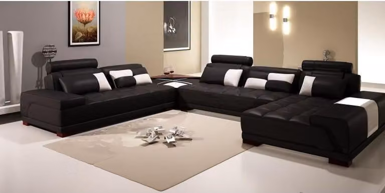 Sofa mit USB,Couch Polster Garnitur XXL Big Eck SofasWohnlandschaft Ecksofa