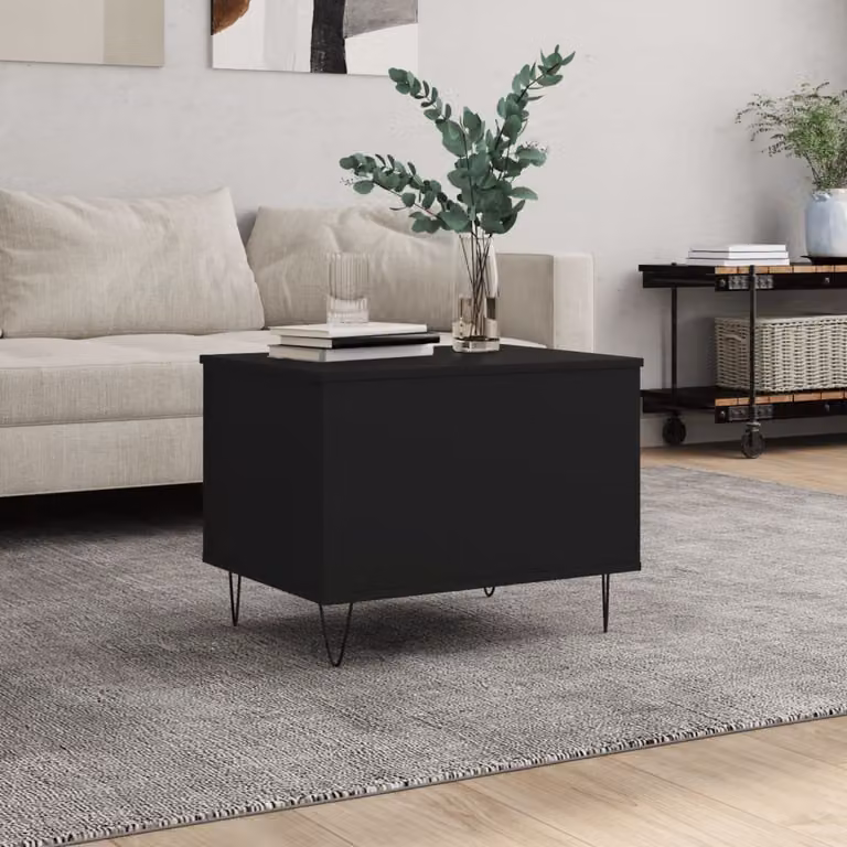 Maison Exclusive - Tavolino nero 60x44,5x45 cm Materiale ligneo