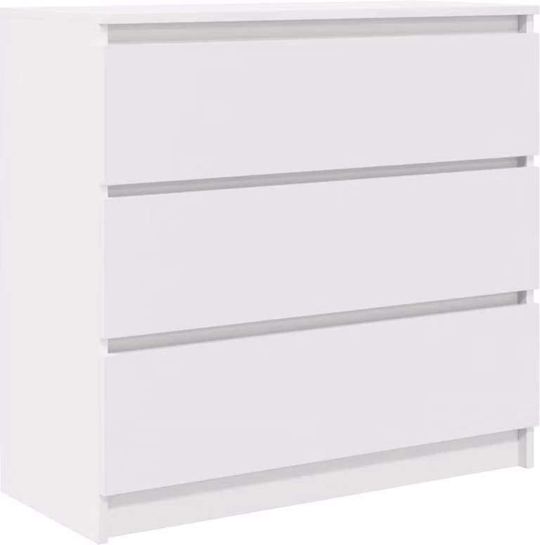Credenza Bianca 80x35x76 cm in Legno Multistrato