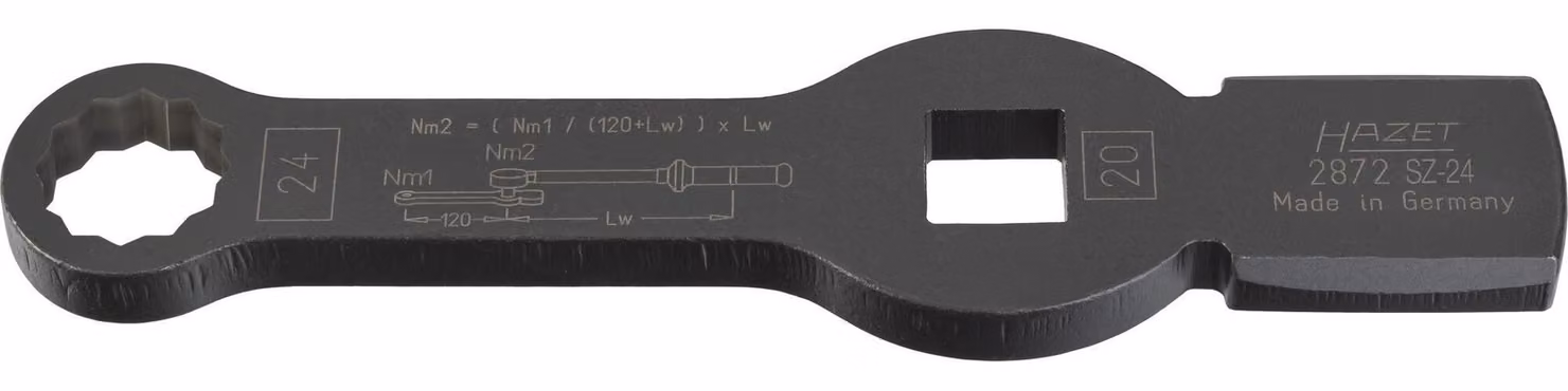 Chiave combinata Hazet (doppio esagono) con 2 superfici di riscontro 2872SZ-24