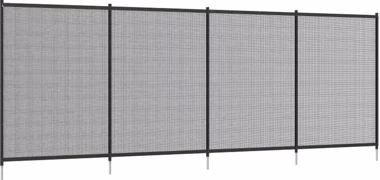 Moonbite, set di 4 recinzioni per piscina, dimensioni 365 x 126 cm, recinzione per piscina con piedini, recinzione a pannelli trasparenti, protezione per piscina per bambini, viti in acciaio inossidabile, alluminio, colore nero