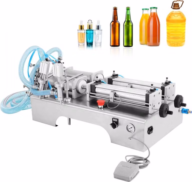 10W Macchina per il riempimento di liquidi - 100-1000ML - Doppia testa - Riempitrice