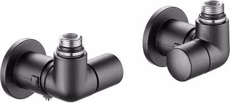 Valvola termostatizzabile con detentore a doppia squadra Calef colore nero 1/2 323 a 400403 – 1