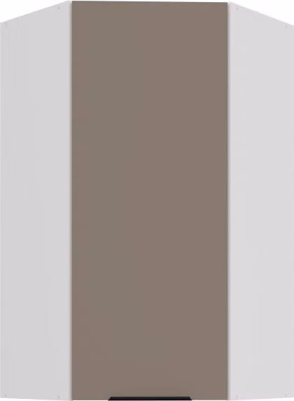Mobile alto angolare LUNARA 1 - 60x60 cm, beige scuro / bianco