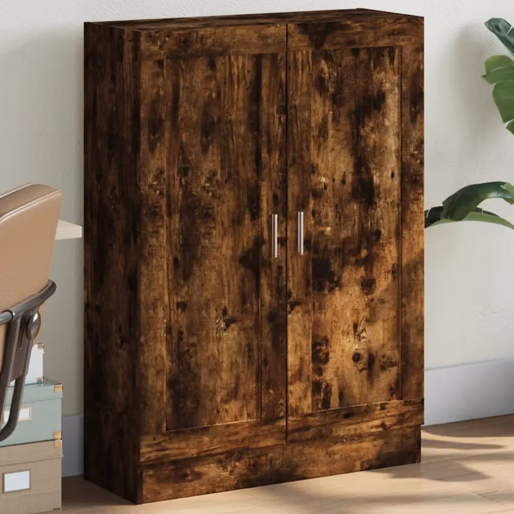Libreria vidaXL in Legno Multistrato e MDF, Colore Rovere Fumo, L 82,5 cm x P 30,5 cm x H 115 cm