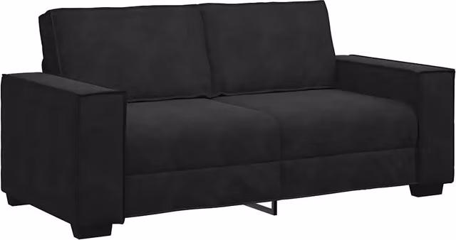 Divano | Divano da soggiorno | Sofa a 2 Posti Nero 180x78x84 cm in Velluto