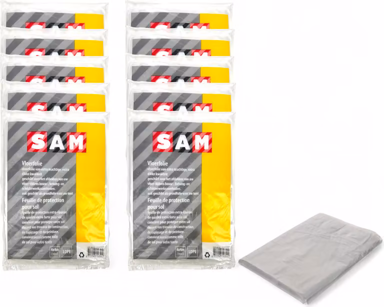 Lamina per pavimenti Sam/foglio di copertura 4 x 4 metri - confezione valore 10 pezzi