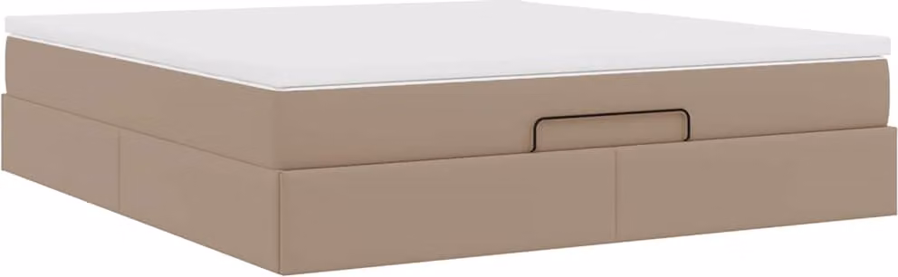 Struttura Letto Pouf con Materasso 160x200 cm Pelle finta
