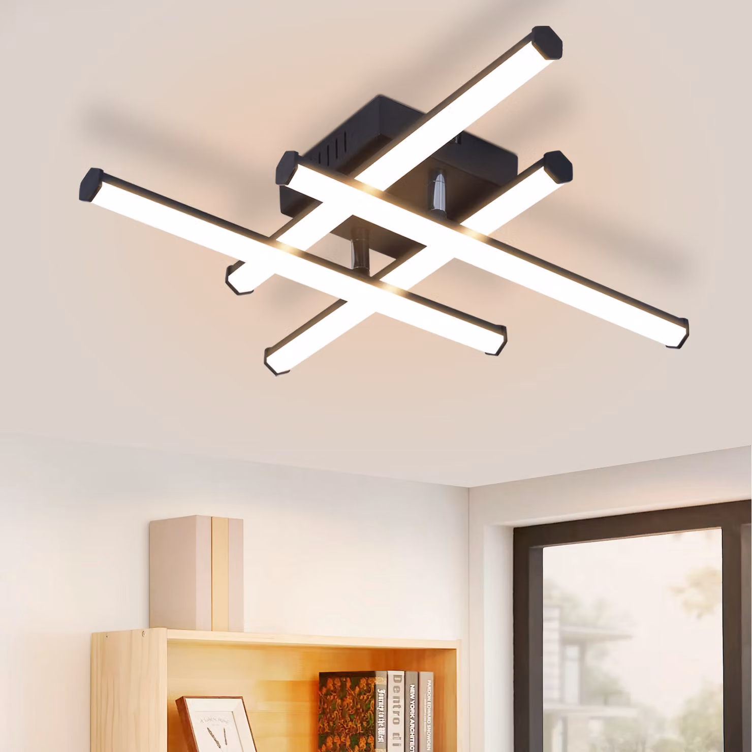 ZMH plafoniere moderna lampada da cucina nera 24W luci camera da letto luci soggiorno interior design luci 3000K luce bianca calda corridoio